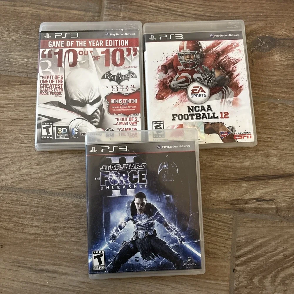 Lot Of 3 Sony PlayStation 3 PS3 Games Complete‎ Tested Football Batman Star Wars